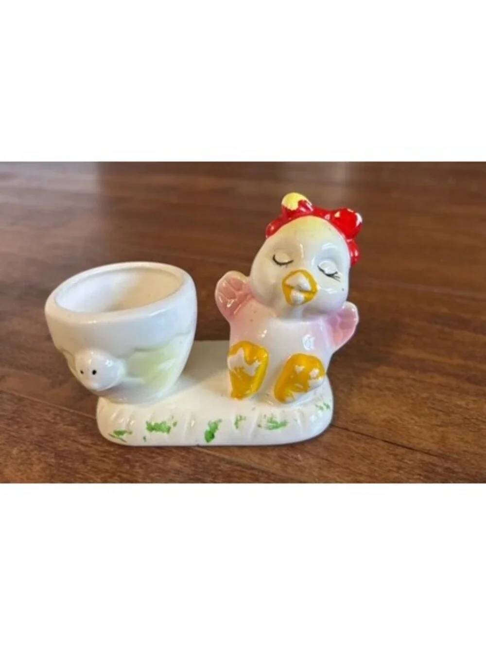 Vintage Ceramic Chicken Egg Cup Holder